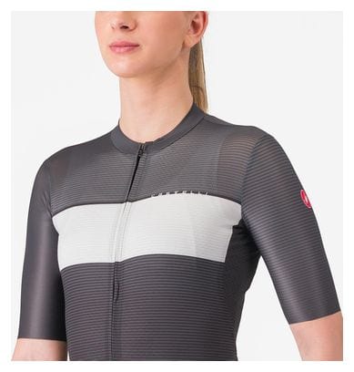 Castelli Elegante Jersey met korte mouwen Zwart Grijs