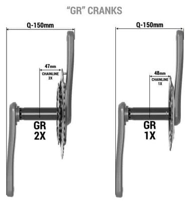 Pédalier Praxis ALBA-GR Aluminium 48-32 dents 10/11/12V Noir