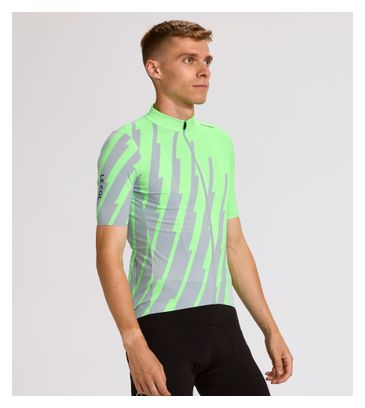 Maillot Manches Courtes Homme Le Col Pro Vert/Gris