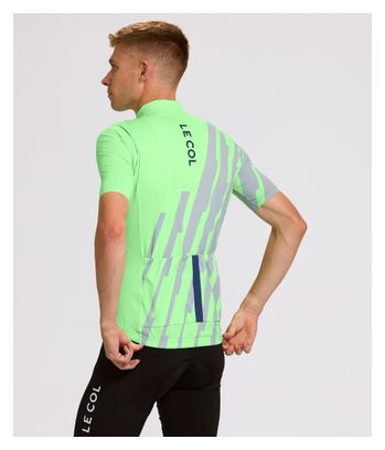 Maillot Manches Courtes Homme Le Col Pro Vert/Gris