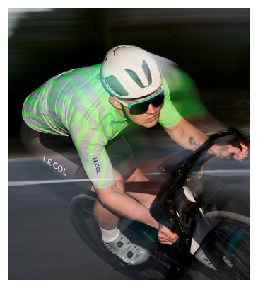 Maillot Manches Courtes Homme Le Col Pro Vert/Gris