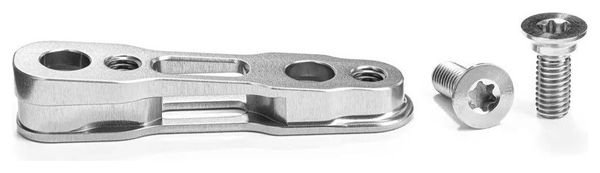 Adattatore in titanio per pinza freno posteriore Shimano Flat Mount 160 mm absoluteBLACK Grigio