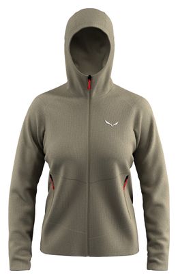Dames Salewa Puez Rocca Fleecejas Groen