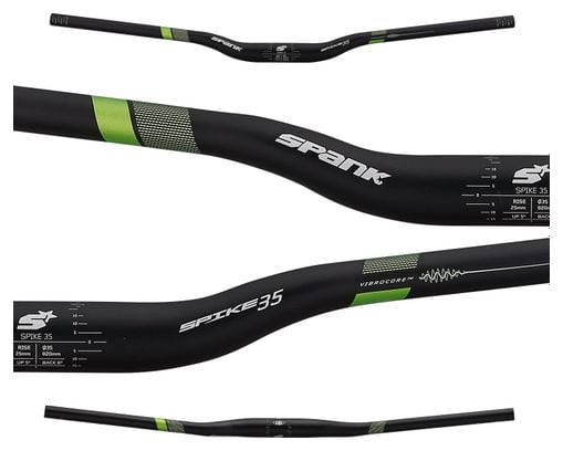 Spank Spike 35 Vibrocore MTB Handlebar Black / Green