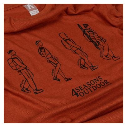 T-shirt de randonnée Alpinus Four seasons orange - Homme