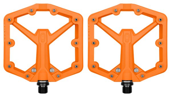 Crankbrothers Stamp 1 Gen 2 - Pedali piatti grandi arancioni