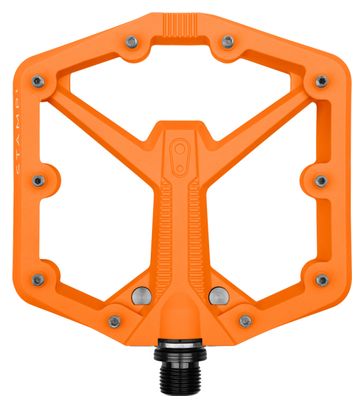 Crankbrothers Stamp 1 Gen 2 - Pedali piatti grandi arancioni