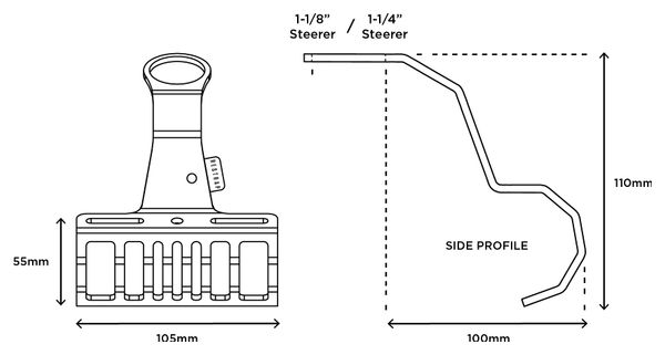 Support de Sacoche de Guidon Restrap Bumper Bar 1-1/4'' Noir
