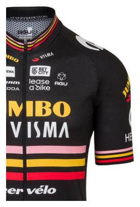 【JUMBO VISMA】 TDF限定 サイクルジャージ AGU製（XL） AGU Replica Visma Lease A Bike TDF 2024 半袖ジャージ マルチ