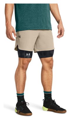 Under Armour Pantalón Corto Peak Woven Beige Hombre