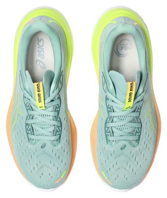 Chaussures Running Asics Gel Cumulus 26 Paris Vert Orange Jaune Femme Alltricks