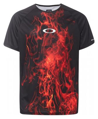 Oakley VTT Jersey Flames Noir / Rouge