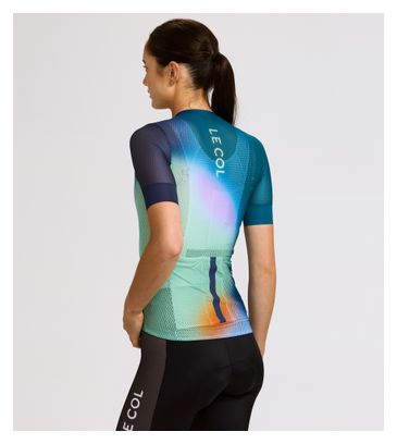 Le Col Pro Air Blue/Green Women's Short Sleeve Jersey