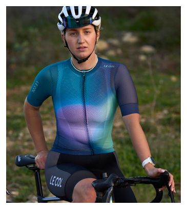 Sous-couche Cyclisme Femme Le Col Pro Air – Vert Paon – Manches Courtes – XS