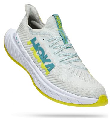 Hoka One One Carbon X 3 Running Shoes White Yellow