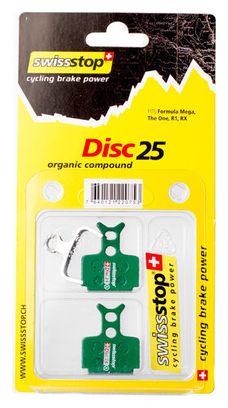 SWISSTOP Coppia di pastiglie Organic Disc 25 Formula Mega, The One, R1, Rx