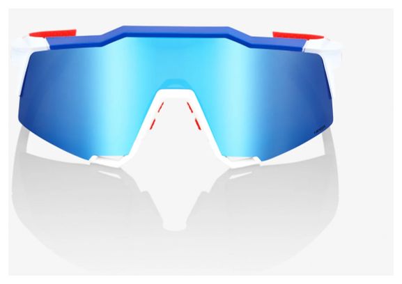 Lunettes 100% Speedcraft Total Energies Team Matte Blanc/Metallic Blue Hiper