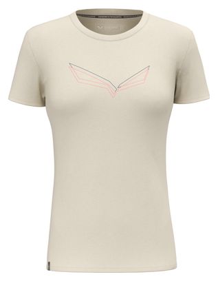 T-Shirt Femme Salewa Pure Eagle Frame Dry Blanc