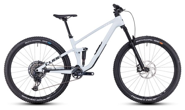 Cube Stereo One44 C:68X SLX Suspensión total MTB Sram GX Eagle AXS 12S 29'' Blanco Escarcha Azul 2024