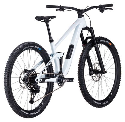 Cube Stereo One44 C:68X SLX volledig geveerde MTB Sram GX Eagle AXS 12S 29'' Frost White Blue 2024