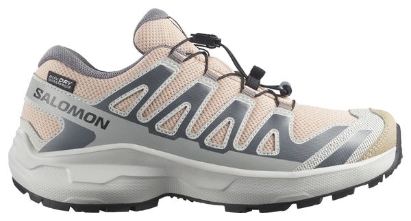 Salomon XA Pro Waterproof Trail Shoes, Beige/Gray, Kids'