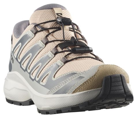 Salomon XA Pro Waterproof Trail Shoes, Beige/Gray, Kids'