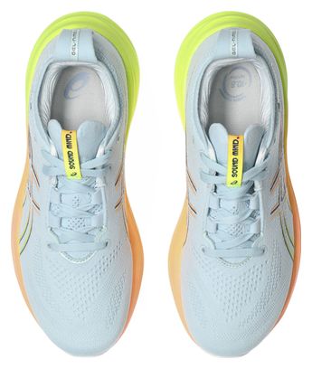 Chaussures Running Asics Gel-Nimbus 26 Paris Bleu/Orange/Jaune Femme