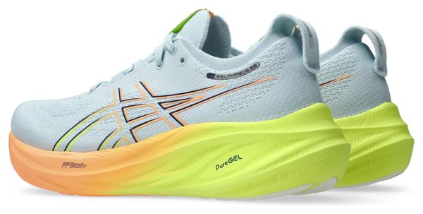 Chaussures Running Asics Gel-Nimbus 26 Paris Bleu/Orange/Jaune Femme