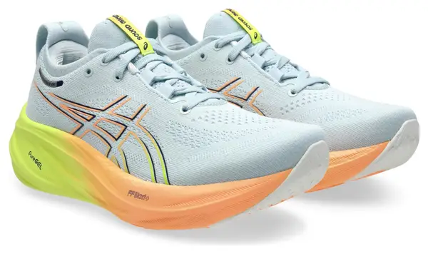 Chaussures Running Asics Gel-Nimbus 26 Paris Bleu/Orange/Jaune Femme