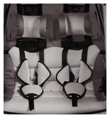 Sitz mit Gurtzeug für Anhänger XLC Duo S Grau/Beige