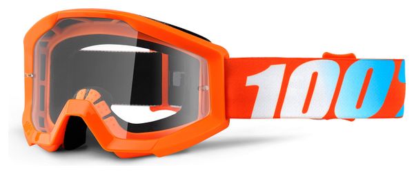 100% Goggle STRATA Orange Clear Lense