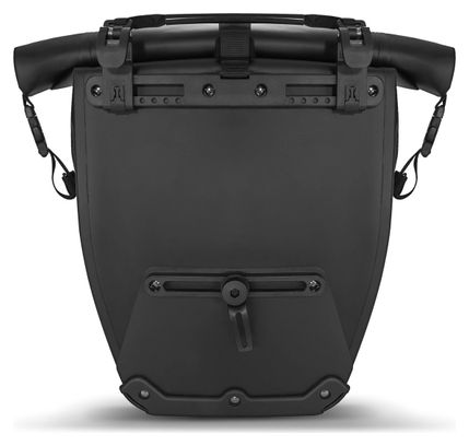 Sacoche de vélo étanche 25L noir pour porte-bagages noir