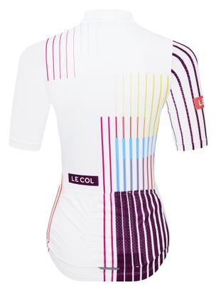 Damestrui met korte mouwen Le Col Sport Lightweight Wit/Multi