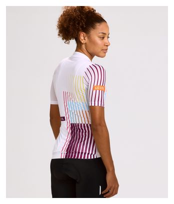 Damestrui met korte mouwen Le Col Sport Lightweight Wit/Multi