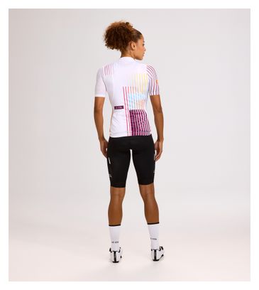 Damestrui met korte mouwen Le Col Sport Lightweight Wit/Multi