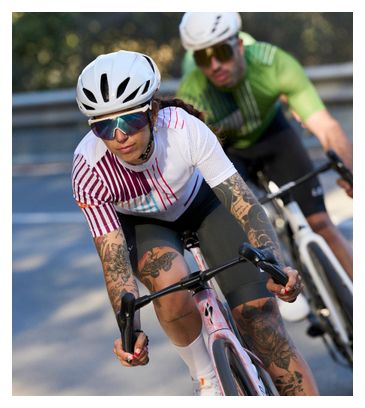 Damestrui met korte mouwen Le Col Sport Lightweight Wit/Multi