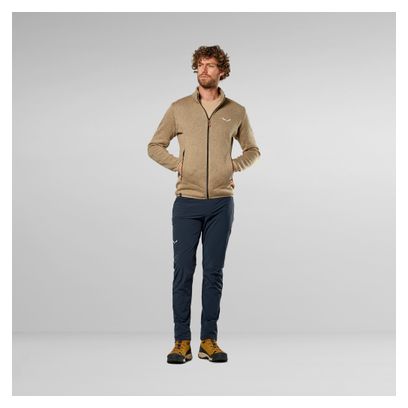 Giacca in pile Salewa Puez Rocca Polarlite beige da uomo