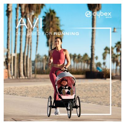 Cybex Avi Running Stroller Seat Pink / Grey