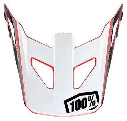 Visera de recambio para casco 100% Status Blanco/Rojo