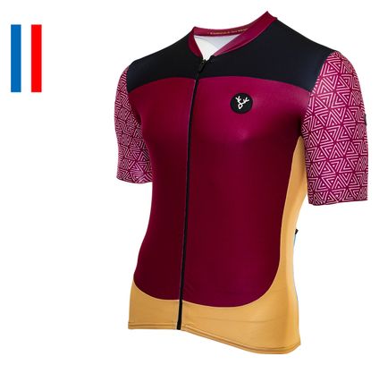 LeBram Aspin Bordeaux Short Sleeve Jersey Fitted