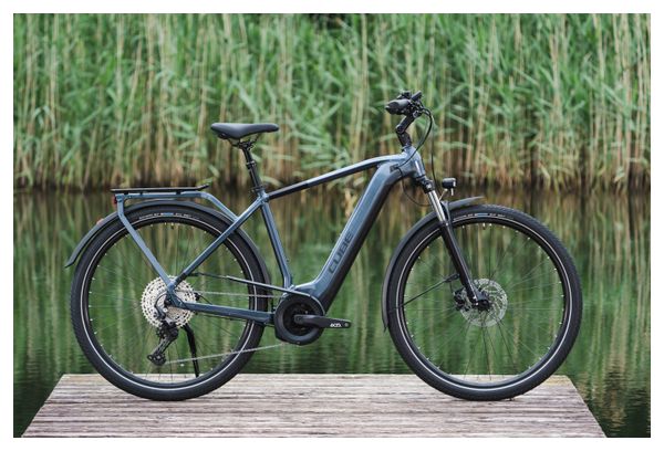 Cube Touring Hybrid Pro 625 Electric City Bike Shimano Deore 11S 625 Wh 700  mm Metallic Grey 2022
