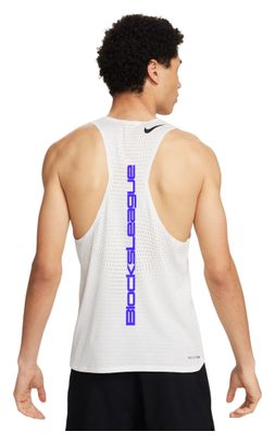 Camiseta sin mangas Nike AeroSwift Blocks League Blanca para Hombre