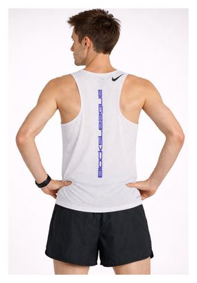 Camiseta sin mangas Nike AeroSwift Blocks League Blanca para Hombre