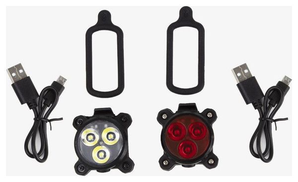 Pack Phare vèlo avant et arrière Lite 12020 lumens