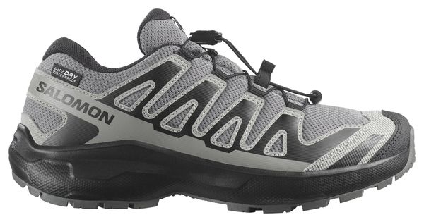 Salomon XA Pro Waterproof Trail Shoes, Gray/Black, Kids'