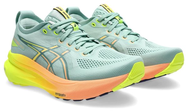 Asics Gel-Kayano 31 hardloopschoenen Parijs Groen/Oranje/Geel Dames