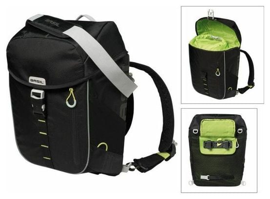 Basil Miles Dawypack - Bag du vélo sportif - Unisexe - noir / citron vert