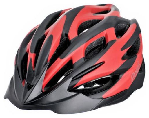 Casque de vélo adulte - Rouge Noir - Large 58/61cm