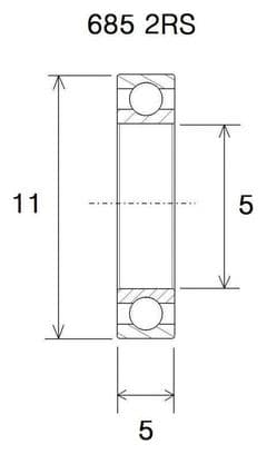 Roulement B3 - BLACKBEARING - 685-2rs