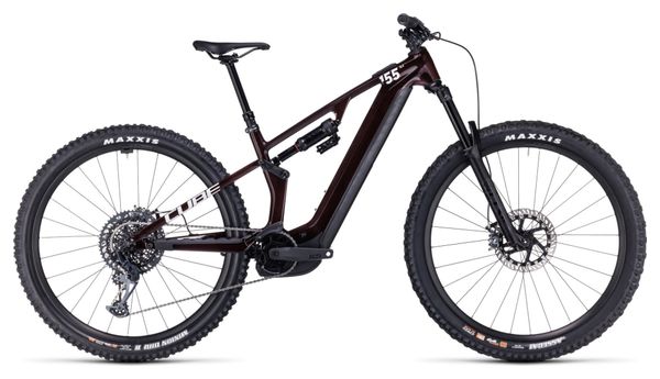 VTT Électrique Tout-Suspendu Cube Stereo Hybrid One55 C:68X SLX 750 Sram GX Eagle 12V 750 Wh 29'' Rouge Liquid Carbon 2024